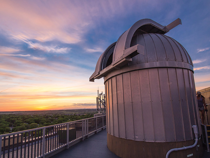 Exterior of the telescope at the BU Astronomical Observatory, Brandon, Manitoba