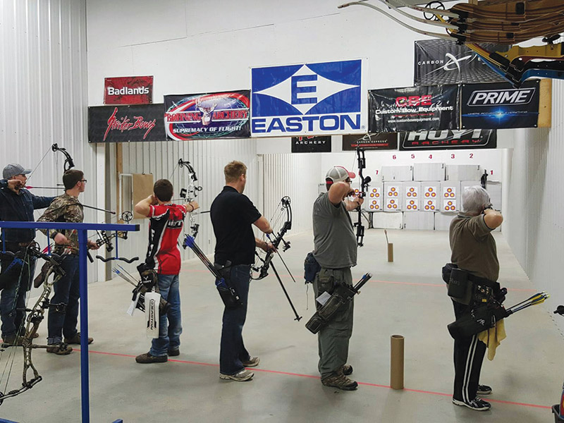 Target practice at Jo-Brook Outdoors archery range, Brandon, Manitoba