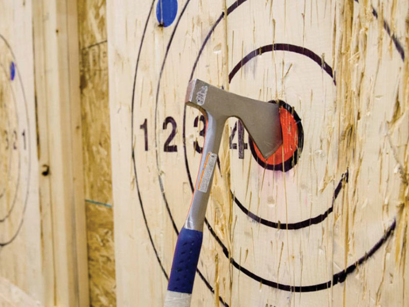 Bullseye, Kickin' Axe Throwing, Brandon, Manitoba