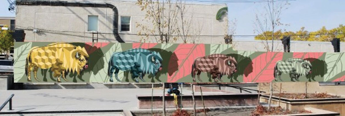 Brandon Downtown Mural – Bison - 217-10th Street, Brandon