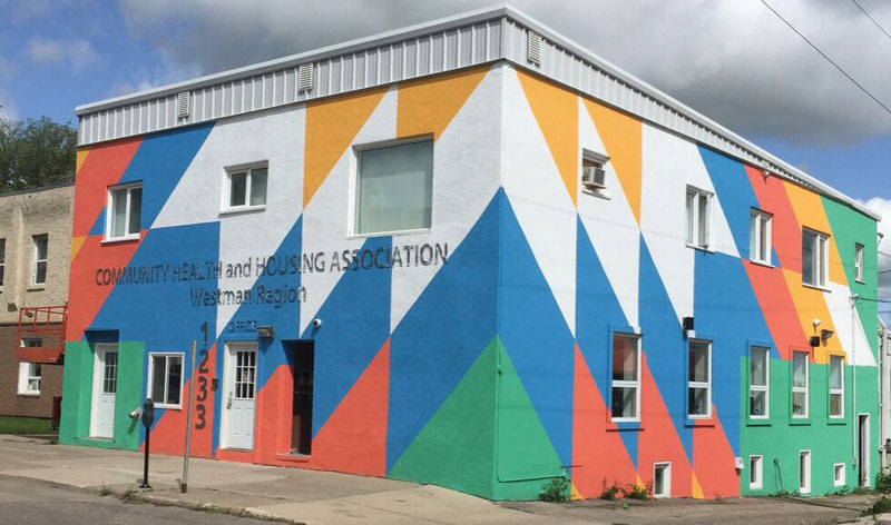 Brandon Downtown Mural – Stripes – 118-10th Street, Brandon