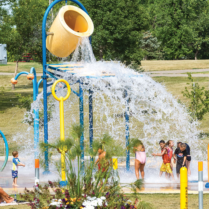 Splash/Spray Park at Rideau Park, Brandon, Manitoba