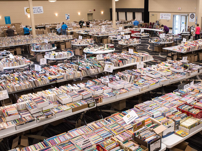 Rotary book sale, Brandon, Manitoba