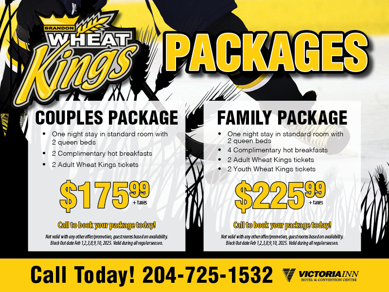 Wheat Kings packages at the Victoria Inn