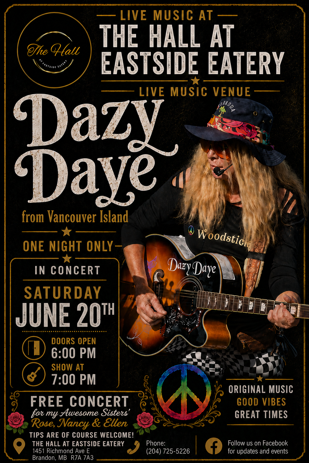 Dazy Daye in concert, Brandon, MB