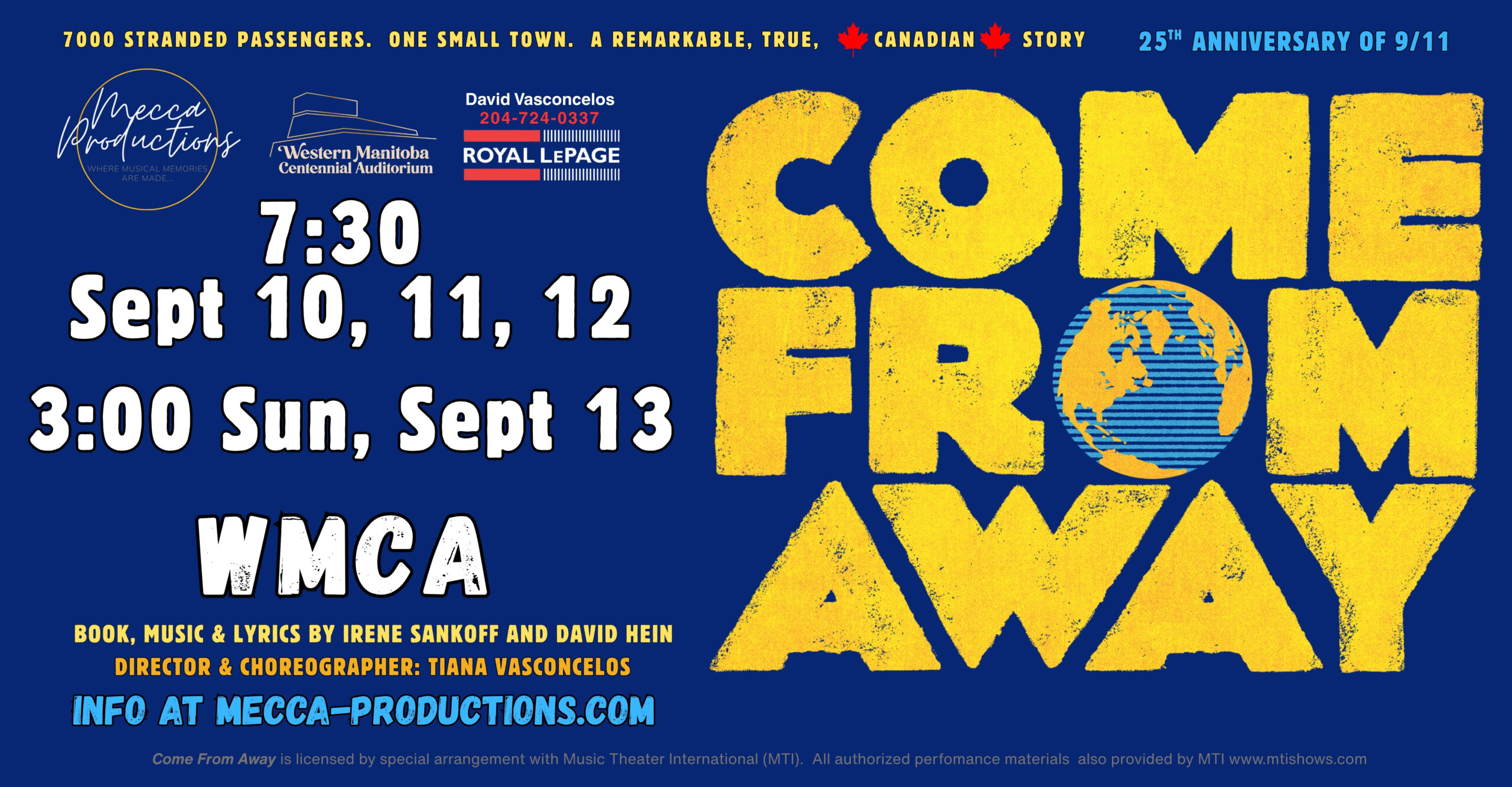 Mecca Productions presents “Come From Away”
